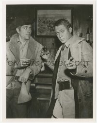 3t1546 WANTED DEAD OR ALIVE TV 7x9 still 1960 Steve McQueen & Wright King drinking at bar!