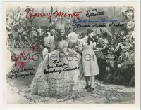 3t1188 WIZARD OF OZ signed 8x10 REPRO photo 1980s by 12 Munchkins, with Judy Garland & Billie Burke!