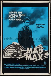 3t0430 MAD MAX Aust 1sh R1981 Mel Gibson in George Miller's post-apocalyptic classic!