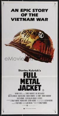 3t0456 FULL METAL JACKET Aust daybill 1987 Stanley Kubrick epic Vietnam War movie, Castle art!