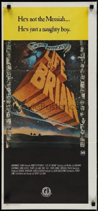 3t0471 LIFE OF BRIAN Aust daybill 1979 Monty Python, Graham Chapman in the title role!