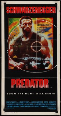 3t0481 PREDATOR Aust daybill 1987 Arnold Schwarzenegger sci-fi, like nothing on Earth!