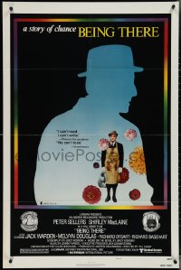 3t0791 BEING THERE style B 1sh 1980 silhouette of Peter Sellers, directed by Hal Ashby!