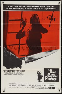 3t0794 BIRD WITH THE CRYSTAL PLUMAGE 1sh 1970 Dario Argento's L'Uccello Dalle Piume Di Cristallo!