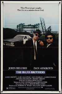 3t0803 BLUES BROTHERS 1sh 1980 John Belushi & Dan Aykroyd are on a mission from God!