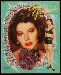 3t0348 AVA GARDNER Whitman softcover book 1952 color cut-out paper dolls of the MGM leading lady!