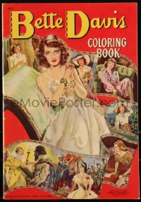 3t0349 BETTE DAVIS softcover book 1942 coloring book with pictures from her screen plays!