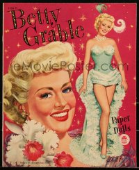 3t0350 BETTY GRABLE 10.5x12.75 softcover book 1951 color cut-out paper dolls of the leading lady!