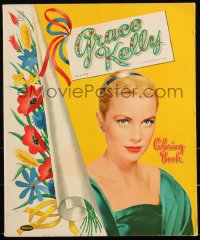 3t0361 GRACE KELLY Whitman softcover book 1956 cool coloring book with artwork by Louis Liets!