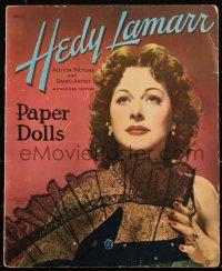 3t0362 HEDY LAMARR Saalfield softcover book 1951 color cut-out paper dolls of the leading lady!