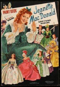 3t0365 JEANETTE MACDONALD softcover book 1941 A Parade of Beautiful Costumes to Color, paint book!