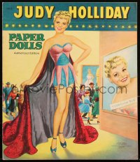 3t0366 JUDY HOLLIDAY Saalfield softcover book 1954 cut-out paper dolls of the sexy leading lady!