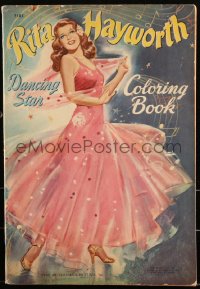 3t0371 RITA HAYWORTH softcover book 1942 coloring book with pictures from her screen plays!