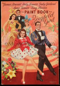 3t0376 ZIEGFELD GIRL softcover book 1941 Ziegfeld Girl coloring book, Judy Garland, Hedy, Lana!