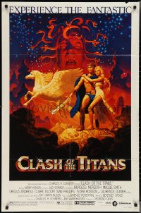 3t0815 CLASH OF THE TITANS 1sh 1981 Ray Harryhausen, fantasy art by Greg & Tim Hildebrandt!