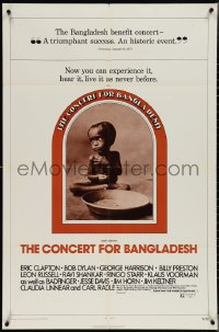 3t0818 CONCERT FOR BANGLADESH int'l 1sh 1972 rock & roll benefit show, image of starving child!