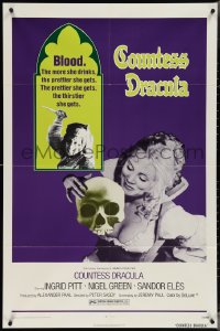 3t0820 COUNTESS DRACULA 1sh 1972 Hammer, Ingrid Pitt, the more she drinks, the thirstier she gets!