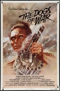 3t0831 DOGS OF WAR 1sh 1981 Tom Jung art of Christopher Walken with really BIG gun!