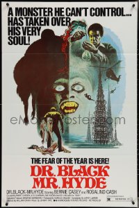 3t0835 DR BLACK MR HYDE 1sh 1976 Bernie Casey, black sci-fi horror, fear of the year is here!