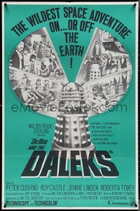 3t0836 DR. WHO & THE DALEKS 1sh 1966 Peter Cushing as the Doctor, wildest space adventure!