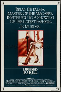 3t0838 DRESSED TO KILL 1sh 1980 Brian De Palma shows you the latest fashion of murder, sexy legs!