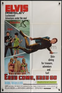 3t0841 EASY COME, EASY GO 1sh 1967 scuba diver Elvis Presley looking for adventure & fun!