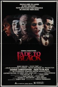 3t0849 FADE TO BLACK 1sh 1980 Dennis Christopher lives for the movies, five images of monsters!