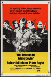 3t0858 FRIENDS OF EDDIE COYLE 1sh 1973 Robert Mitchum lives in a grubby, dangerous world!