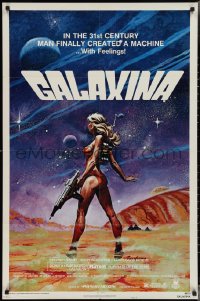 3t0863 GALAXINA style A 1sh 1980 Robert Tanenbaum art of sexy Dorothy Stratten, a man-made machine!