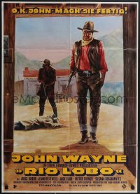 3t0310 RIO LOBO German 1971 Howard Hawks, Jack Elam, Give 'em Hell, John Wayne!