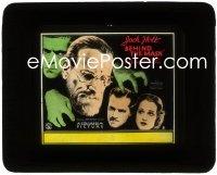 3t1200 BEHIND THE MASK style B glass slide 1936 Boris Karloff, Constance Cummings, Jack Holt, rare!