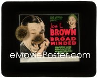 3t1211 BROADMINDED glass slide 1931 great image of big mouth Joe E. Brown & Marjorie White!