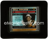 3t1226 CONNECTICUT YANKEE glass slide 1931 different close image of Will Rogers, Mark Twain story!