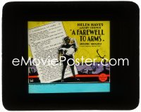 3t1237 FAREWELL TO ARMS glass slide 1932 Gary Cooper Helen Hayes, Ernest Hemingway, ultra rare!