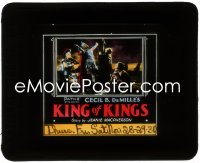 3t1252 KING OF KINGS style B glass slide 1927 Cecil B. DeMille epic, Romans & Christians by cross!