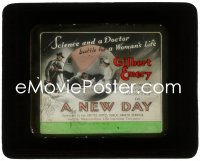 3t1269 NEW DAY glass slide 1937 science and a doctor battle for a woman's life, ultra rare!