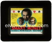 3t1290 SMART MONEY glass slide 1931 James Cagney & Edward G. Robinson's only pairing, poker, rare!