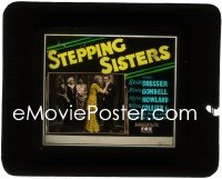 3t1301 STEPPING SISTERS glass slide 1932 Dresser, Gombell & Howland were burlesque dancers, rare!