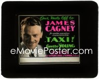 3t1303 TAXI glass slide 1932 James Cagney speaks Yiddish in New York City, ultra rare!