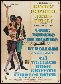 3t0085 HOW TO STEAL A MILLION Italian 1p R1960s great art of sexy Audrey Hepburn & Peter O'Toole!