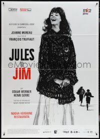 3t0092 JULES & JIM Italian 1p R2019 Francois Truffaut's Jules et Jim, art of Moreau by Broutin!