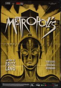 3t0105 METROPOLIS Italian 1p R2010 Fritz Lang, classic robot art from the first German release!