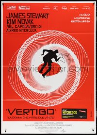 3t0134 VERTIGO Italian 1p R2019 Alfred Hitchcock classic, iconic swirl artwork by Saul Bass!