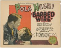 3t0613 BARBED WIRE TC 1927 pretty French World War I POW Pola Negri loves Clive Brook, ultra rare!