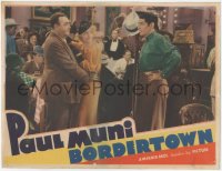 3t0652 BORDERTOWN LC 1935 Bette Davis watches Paul Muni staring at Eugene Pallette, very rare!