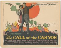 3t0617 CALL OF THE CANYON TC 1923 Richard Dix & Lois Wilson in Zane Grey story, ultra rare!