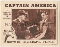 3t0654 CAPTAIN AMERICA chapter 13 LC 1944 Marvel Comics hero border art, Skyscraper Plunge, serial!