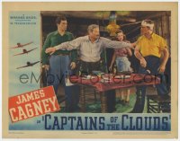 3t0655 CAPTAINS OF THE CLOUDS LC 1942 Alan Hale stops James Cagney & Dennis Morgan from fighting!