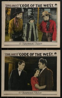 3t0601 CODE OF THE WEST 2 LCs 1925 Owen Moore in love triangle with Constance Bennett & Mabel Ballin!