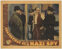 3t0661 CONFESSIONS OF A NAZI SPY LC 1939 Paul Lukas arrested by Sig Ruman & Nazi officers, rare!